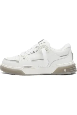 Represent Sko, Herre, Hvid, 45 EU, Læder, Studio Sneakers Hvid-Grå 100% Læder
