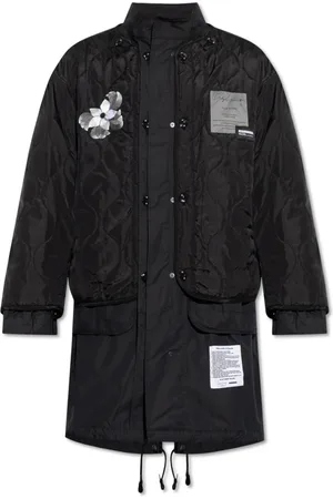 Y-3 Frakke, Herre, Sort, L, Bomuld, Parka med aftagelig yderlag