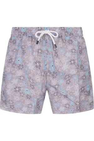 FEDELI Badetøj, Herre, Flerfarvet, 2XL, Lilla Blomstrede Badeshorts
