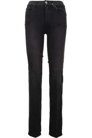 Liu Jo Jeans, Dame, Sort, W25, Bomuld, Jeans med lynlås og knap