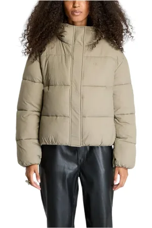 Calvin Klein Jakke, Dame, , L, Uld, Short Logo Jakke Moderne Stil