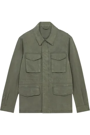 Brooks Brothers Jakke, Herre, Grøn, L, Bomuld, Military Cotton Blend Field Jacket