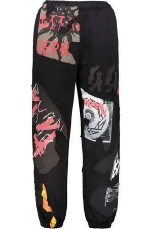 44 Label Group Bukser, Herre, Flerfarvet, S, Bomuld, Sweatpants med print og sidelommer
