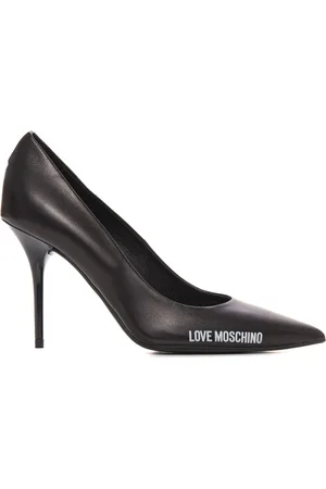Moschino Sko, Dame, Sort, 38 EU, Uld, Stilfulde Pumps med Udskæring