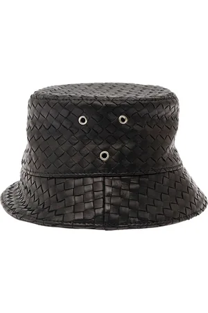 Bottega Veneta Tilbehør, Herre, Sort, S, Læder, Læder Bucket Hat