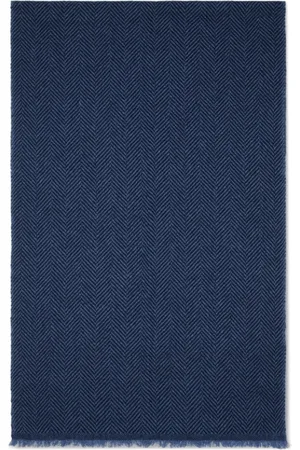 Brunello Cucinelli Tilbehør, Dame, Blå, ONE SIZE, Cashmere, Cashmere Tekstureret Halstørklæde