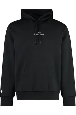 Ralph Lauren Sweathshirts & Hoodies, Herre, Sort, M, Bomuld, Ribbet Bomuldshættetrøje