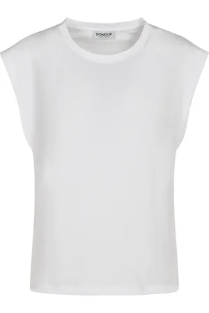 Dondup Top, Dame, Hvid, S, Uld, Stilfuld T-shirt
