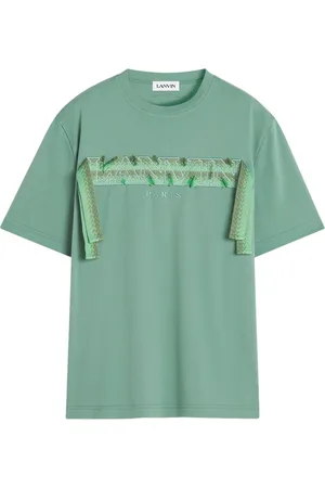 Lanvin Top, Herre, Grøn, S, Bomuld, Lace Curb T-Shirt