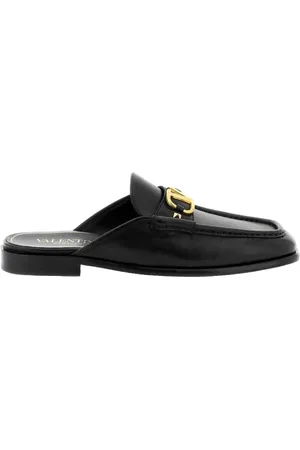 VALENTINO GARAVANI Sko, Herre, Sort, 41 EU, Uld, Sorte Sandaler til Stilfuldt Look