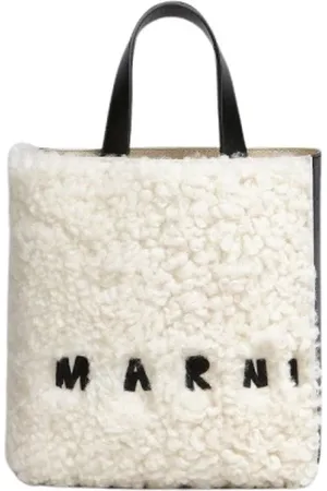 Marni Taske, Dame, Hvid, ONE SIZE, Uld, Blød Lammeuld Håndtaske