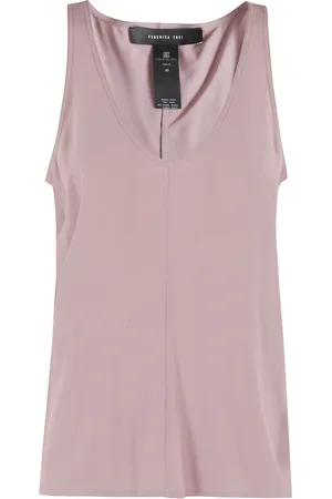 FEDERICA TOSI Top, Dame, Lyserød, S, Lyserød Crepe de Chine Camisole