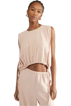 LIVIANA CONTI Top, Dame, Lyserød, S, Rynket Top