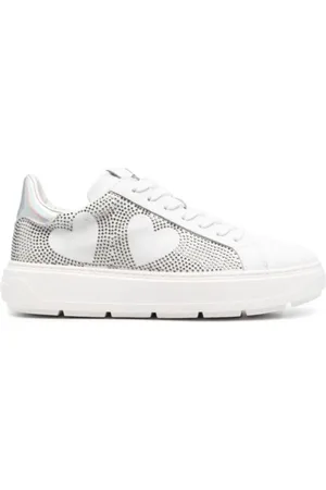 Moschino Sko, Dame, Hvid, 40 EU, Uld, Farverige Stilfulde Sneakers