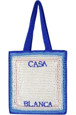 Casablanca Taske, unisex, Blå, ONE SIZE, Bomuld, Blå Hæklet Shopper Taske i Bomuld