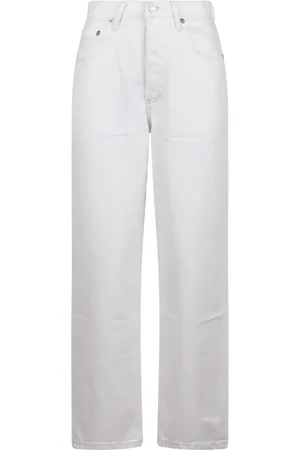 AGOLDE Jeans, Dame, Hvid, W26, Bomuld, V-Talje Straight-Leg Jeans