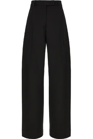 Sportmax Bukser, Dame, Sort, S, Uld, Wide Bukser