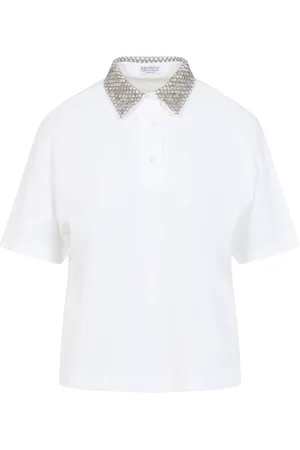 Brunello Cucinelli Top, Dame, Hvid, XS, Bomuld, Hvid T-shirt