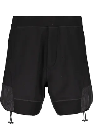 Dsquared2 Shorts, Herre, Sort, L, Bomuld, Maxi Print Sweatshorts med tekniske stofindlæg