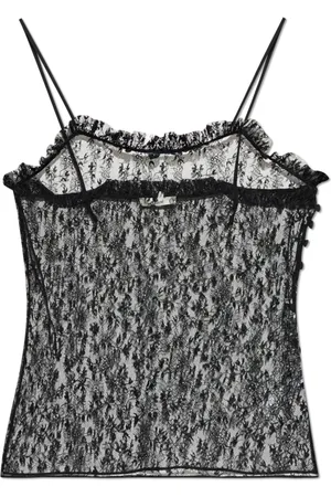 Chloé Top, Dame, Sort, M, Polyester, Blonde Camisole Top med Blonde