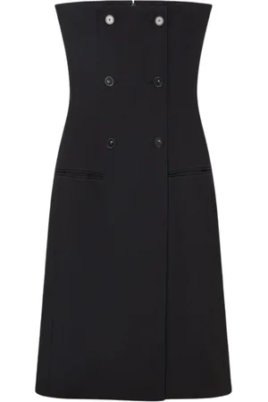 Stella McCartney Kjole, Dame, Sort, XS, Uld, Modern Uld Bustier Kjole