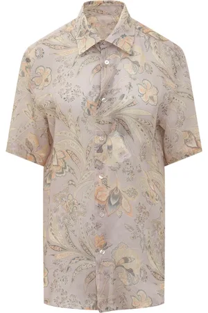 Etro Skjorte, Herre, Flerfarvet, XS, Uld, Short Sleeve Shirt