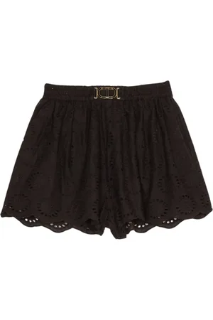 Twin-Set Shorts, Dame, Sort, S, Tyl, Sorte Perforerede Shorts