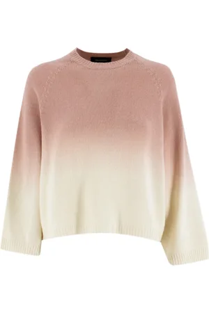 Fabiana Filippi Strik, Dame, Flerfarvet, S, Uld, Oversized Crew-Neck Sweater