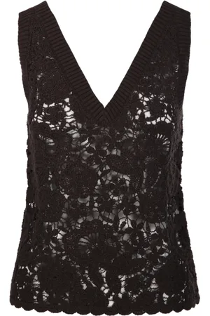 P.A.R.O.S.H. Top, Dame, Brun, S, Uld, Stilfuld Brun Top
