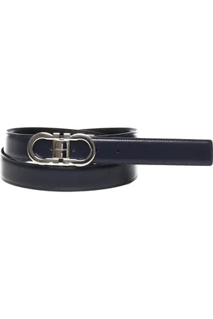 Salvatore Ferragamo Tilbehør, Herre, Sort, 115 CM, Læder, Gancini Spænde Læderbælte