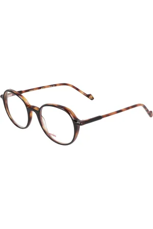 Etnia Barcelona Tilbehør, unisex, Brun, 48 MM, Uld, Letvægts Runde Briller Elegant Design