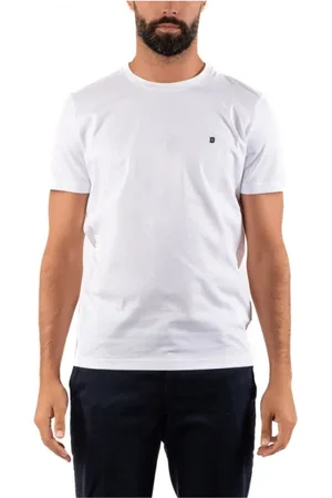 Dondup Top, Herre, Hvid, L, Bomuld, Casual T-Shirt