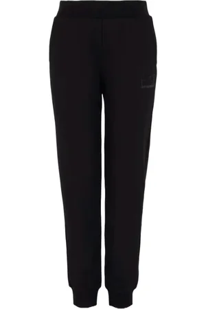 EA7 Bukser, Dame, Sort, L, Bomuld, Strikkjole Regular Fit