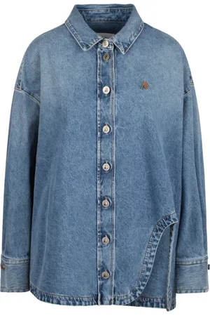 The Attico Bluser & Skjorter, Dame, Blå, S, Denim, Diana Denim Skjorte