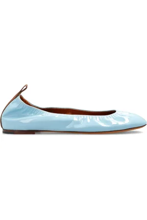 Lanvin Sko, Dame, Blå, 37 EU, Læder, Læder Ballerina Sko