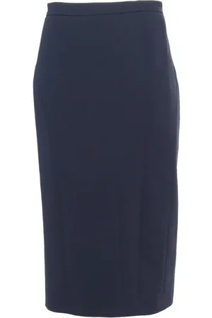 Max Mara Nederdel, Dame, Blå, L, Skipper Midi Skirt