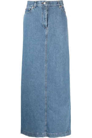MAGDA BUTRYM Nederdel, Dame, Blå, M, Denim, Maxi Denim Nederdel