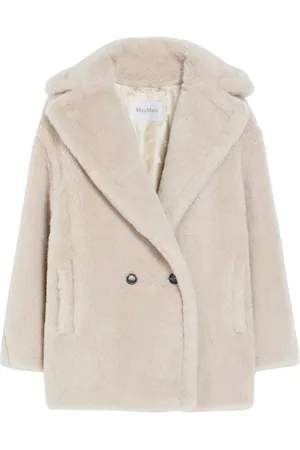 Max Mara Jakke, Dame, , XS, Uld, Luksuriøs Teddy Coat med Alpaca og Silke