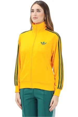 adidas Sweathshirts & Hoodies, Dame, Gul, L, Uld, Klassisk Firebird Lynlås Sweater