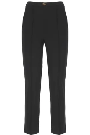 Elisabetta Franchi Bukser, Dame, Sort, M, Polyester, Crêpe Bukser med Lommer