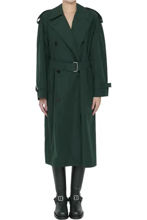 Burberry Frakke, Dame, Grøn, 2XS, Trenchcoat