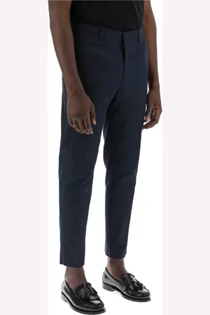 Etro Bukser, Herre, Blå, XL, Bomuld, Cropped Chino Bukser