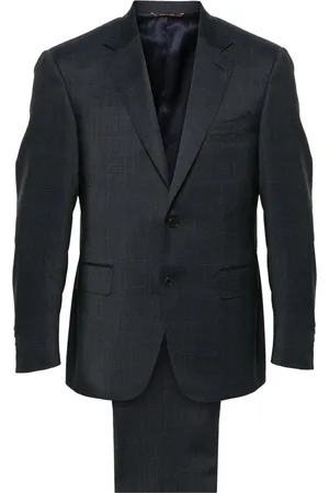 CANALI Frakke, Herre, Blå, L, Uld, Single-Breasted Frakke