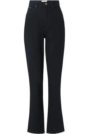 Calvin Klein Bukser, Dame, Sort, W25, Bomuld, Straight Leg Jeans