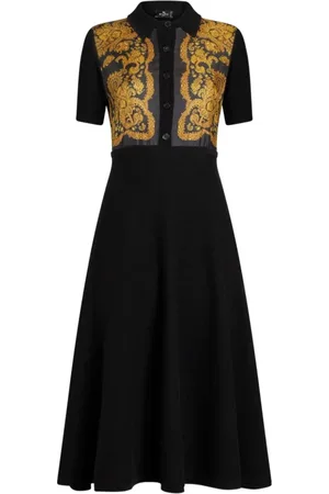 Etro Kjole, Dame, Sort, 2XS, Uld, Midi Kjole