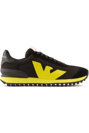 Emporio Armani Sko, Herre, Sort, 42 EU, Polyester, Polyester Sneakers