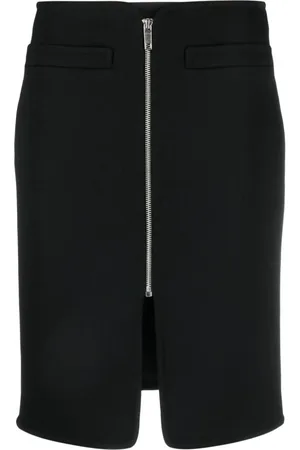 Courrèges Nederdel, Dame, Sort, M, Uld, Sort uldlang nederdel