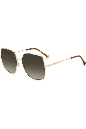 Carolina Herrera Tilbehør, Dame, Flerfarvet, 60 MM, Uld, Guld Kobber Solbriller