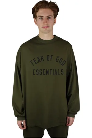 FEAR OF GOD Top, Herre, Grøn, L, Bomuld, Langærmet Jersey T-shirt