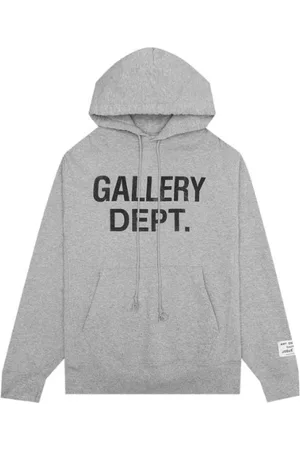 GALLERY DEPT. Sweathshirts & Hoodies, Herre, Grå, S, Bomuld, Center Logo Heather Grey Hættetrøje
